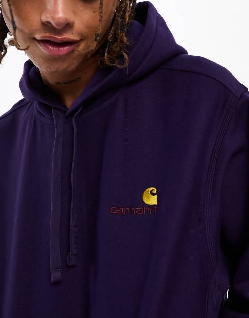 Carhartt WIP – American Script – Lila huvtröja, 2 av 4