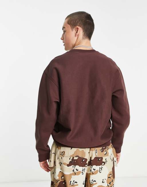 Carhartt WIP – American Script – Locker geschnittenes Sweatshirt in Braun mit Logo-Schriftzug, 2 von 4