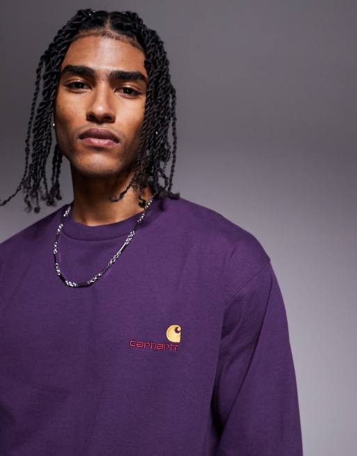 Carhartt WIP american script long sleeve t-shirt in white
