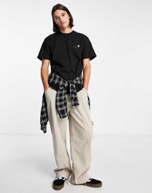 Carhartt WIP american script loose fit t-shirt in black, 4 of 4