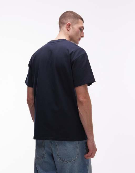 Carhartt WIP - American Script - Marineblå T-shirt, 3 af 5