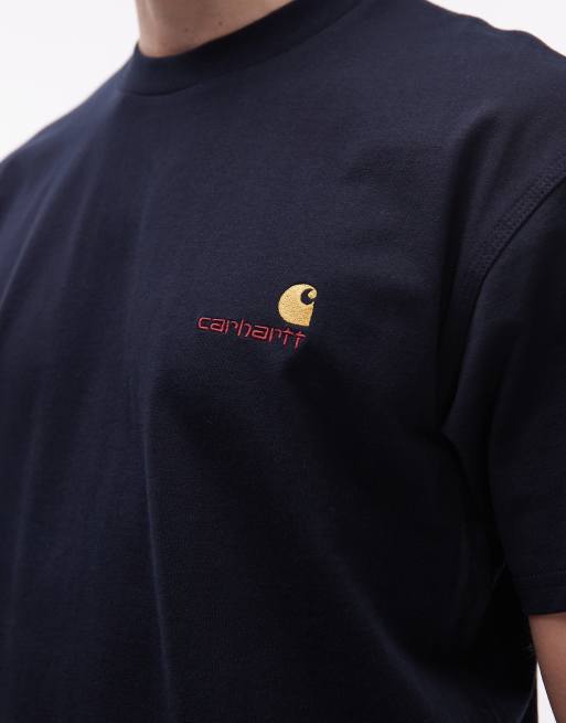 Carhartt WIP - American Script - Marineblå T-shirt, 5 af 5