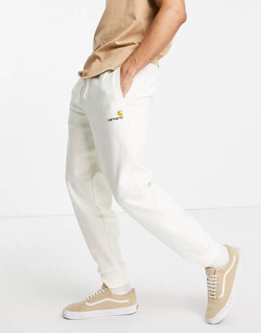 Carhartt WIP – American Script – Naturvita mjukisbyxor