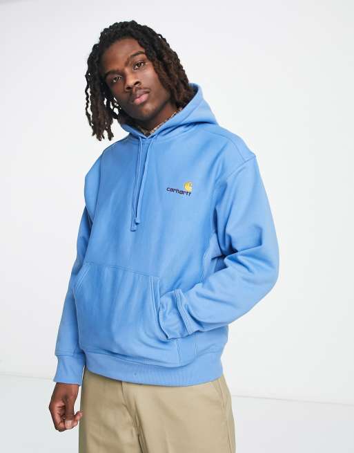 Carhartt WIP – American Script – Niebieska bluza z kapturem
