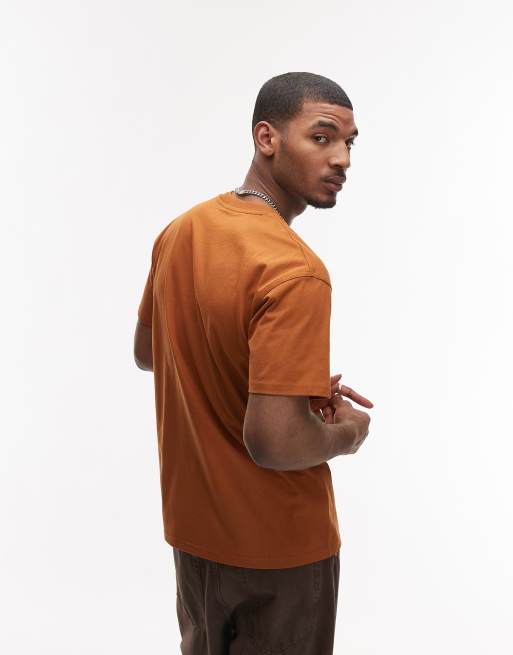 Carhartt WIP - American Script - Orange T-shirt, 4 af 4
