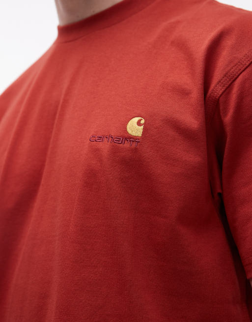 Carhartt WIP – American Script – Rostfärgad t-shirt, 5 av 5