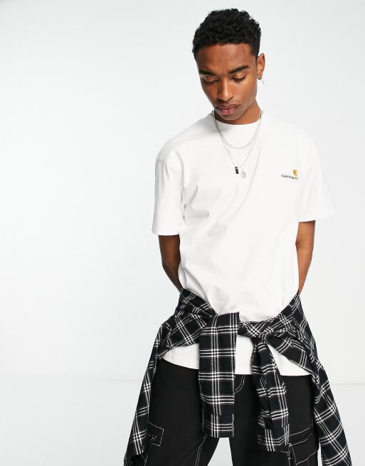 Carhartt WIP - American Script - Ruimvallend T-shirt in wit