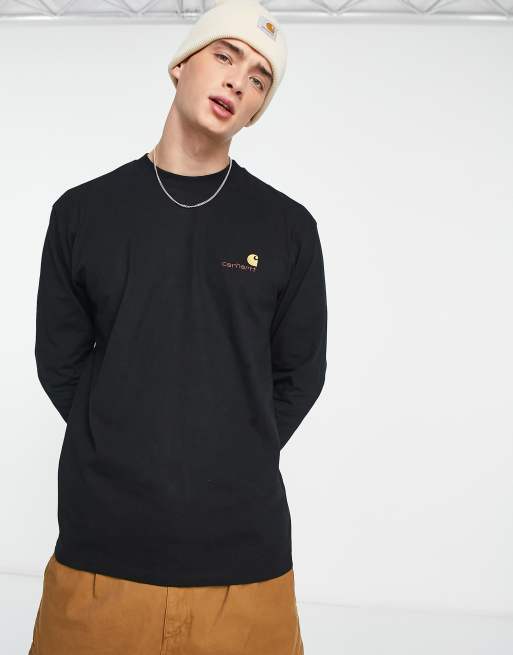 Carhartt WIP - American Script - Sort langærmet overdel