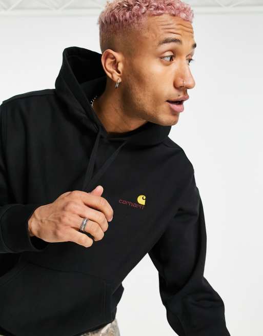 Carhartt WIP – American Script – Svart huvtröja