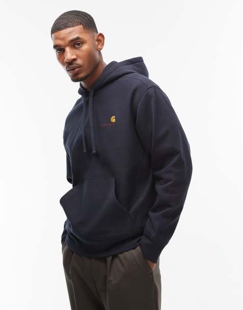 Carhartt WIP - American Script - Sweat à capuche - Bleu marine - view 1