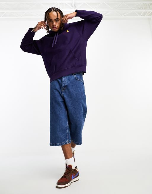 Carhartt WIP - American Script - Sweat à capuche - Violet, 4 de 4