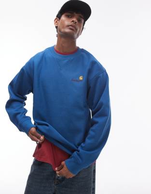 Carhartt WIP - American Script - Sweat - Bleu