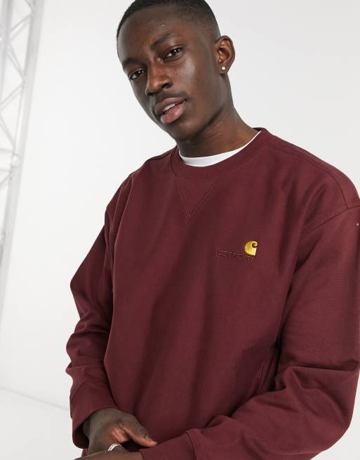 Carhartt WIP american script sweat in red