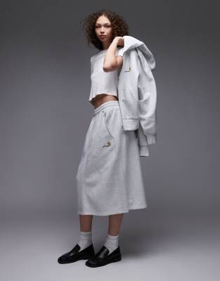 Carhartt American Script Sweat Skirt In Gray