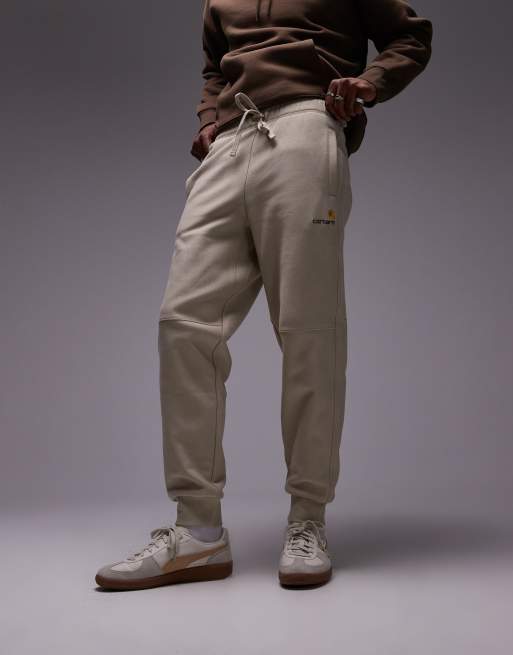 Carhartt WIP american script sweatpants in beige