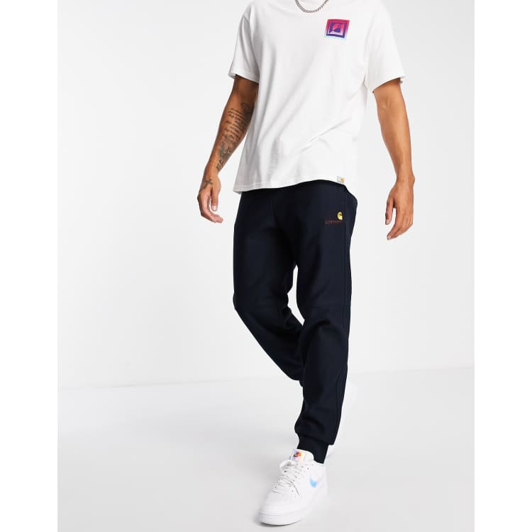 Carhartt WIP american script sweatpants in navy ASOS