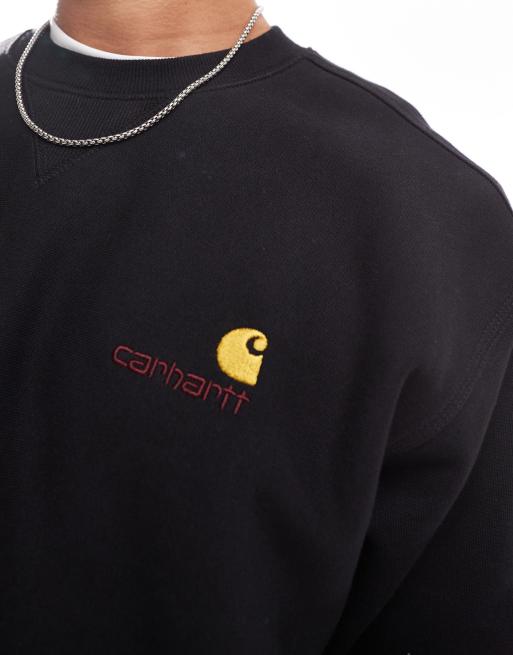 Carhartt WIP American script sweatshirt in black, 3 of 4