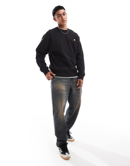 Carhartt WIP American script sweatshirt in black, 4 of 4