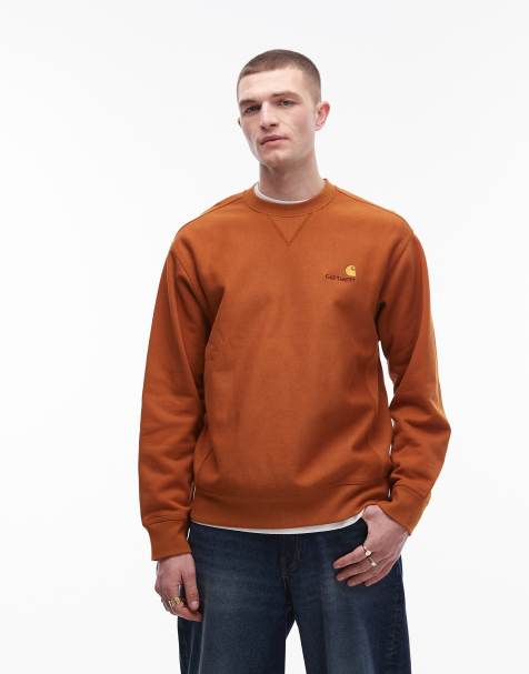 Carhartt WIP – American Script – Sweatshirt in dunklem Orange - view 1