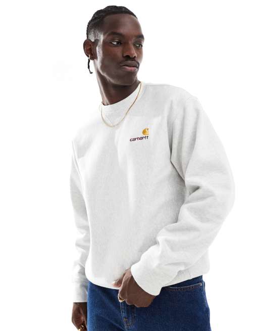 Carhartt WIP american script sweatshirt in gray