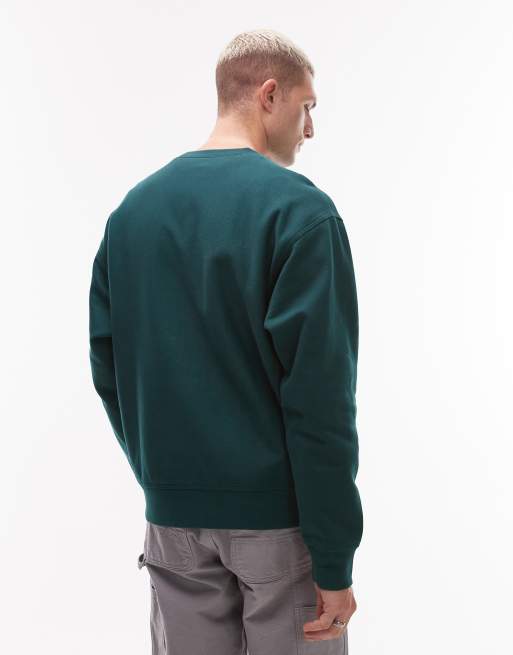 Carhartt WIP - American Script - Sweatshirt in groen, 3 van 5