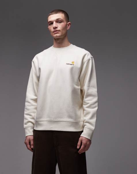 Carhartt WIP - American Script - Sweatshirt in licht beige - view 1