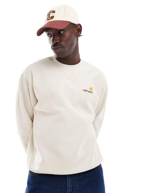 Carhartt WIP american script sweatshirt in white ASOS
