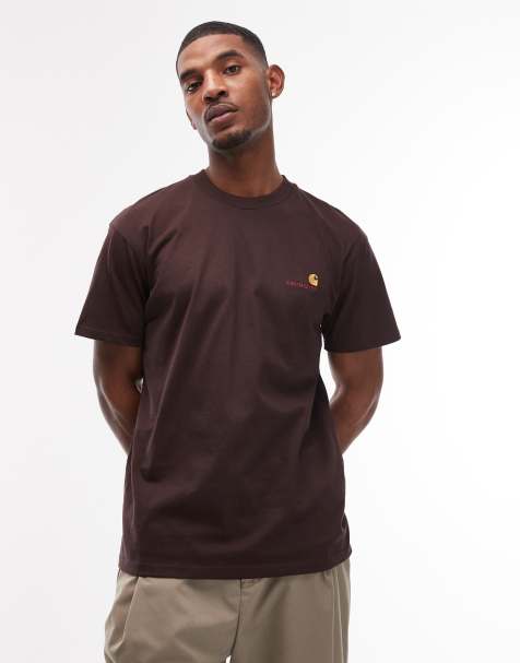 Carhartt WIP - American Script - T-shirt à manches courtes - Marron foncé - view 1