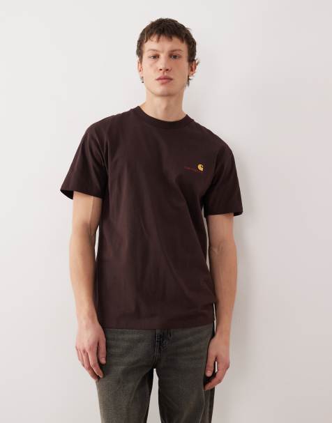 Carhartt WIP - American Script - T-shirt a maniche corte marrone scuro - view 1