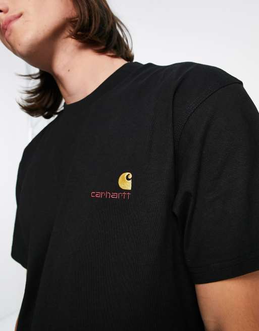 Carhartt WIP - American Script - T-shirt ampia nera, 3 di 4