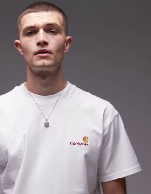 Carhartt WIP american script t-shirt in white - ASOS Price Checker