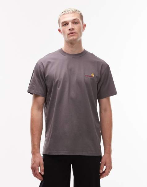 Carhartt WIP - American Script - T-shirt grigia - view 1