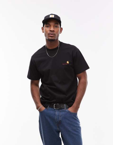Carhartt WIP american script t-shirt in black - view 1