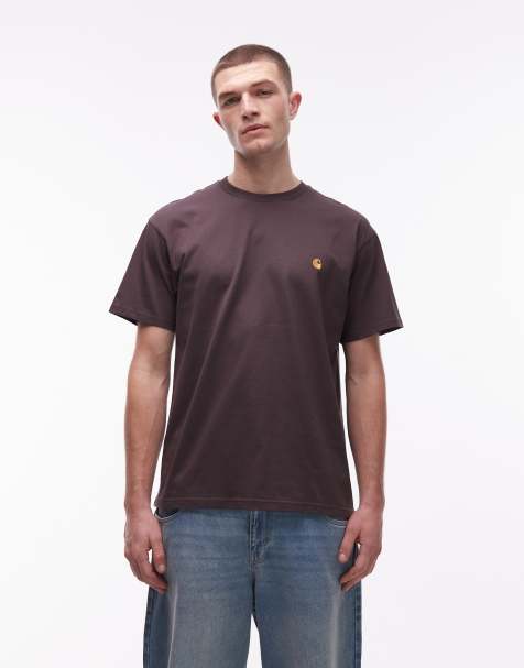 Carhartt WIP american script t-shirt in brown - view 1