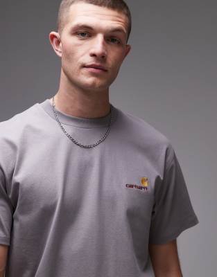 Carhartt WIP Carhartt WIP american Script T-Shirt in grey
