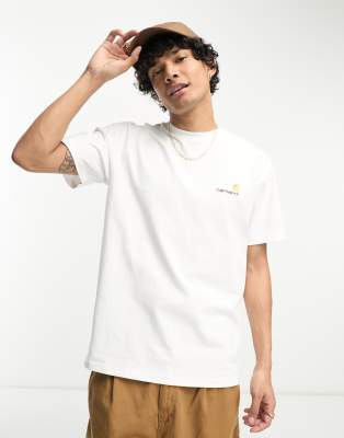 Carhartt WIP Carhartt WIP american script t-shirt in off white