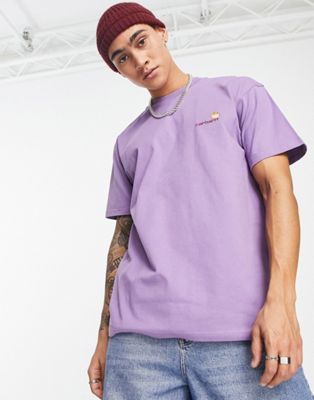 Carhartt WIP american script t-shirt in purple - ASOS Price Checker