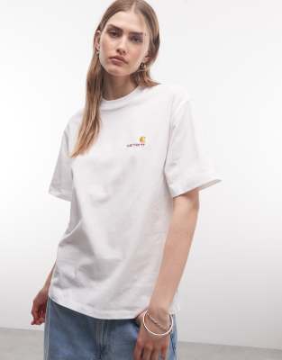 Carhartt WIP - American Script - T-Shirt in Weiß