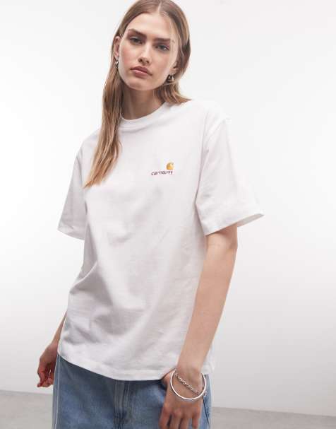 Carhartt WIP - American Script - T-shirt in wit - view 1