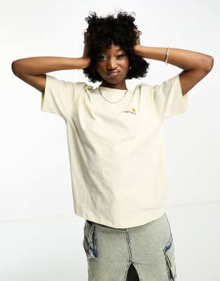 Carhartt WIP - American Script - T-Shirt in Wollweiß
