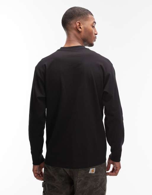 Carhartt WIP - American Script - T-shirt met lange mouwen in zwart, 3 van 5