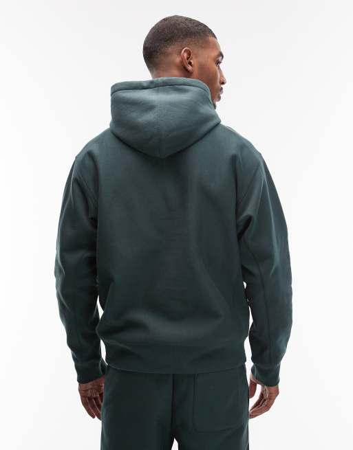 Carhartt WIP – American Script – Zielona zakładana przez głowę bluza z kapturem, 3 z 5