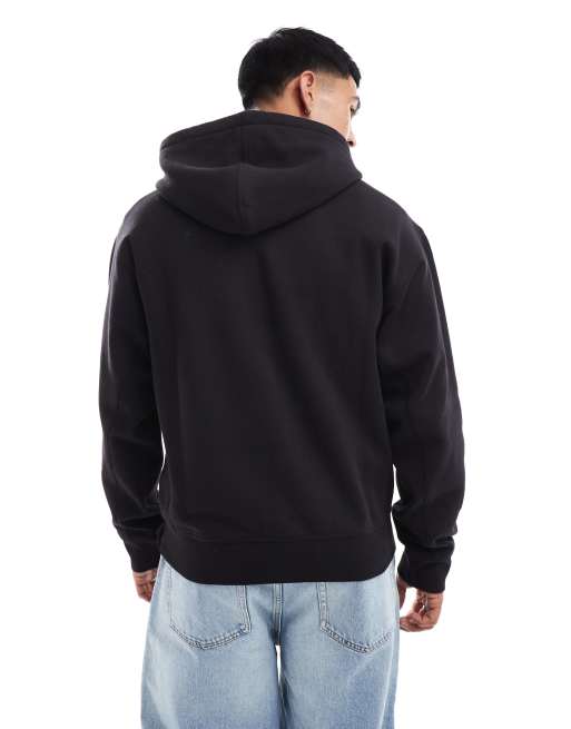 Carhartt WIP american script zip hoodie in black, 2 of 4