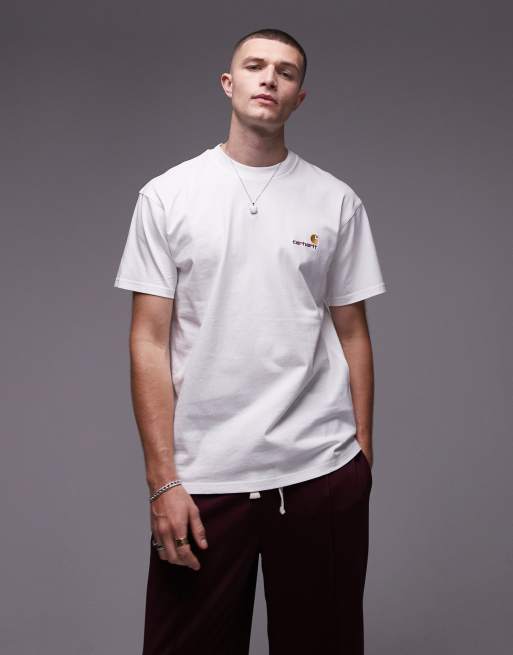 Carhartt WIP - American - T-shirt bianca con scritta, 3 di 4
