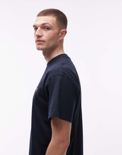 Carhartt WIP - American - T-shirt blu navy con scritta, 4 di 5