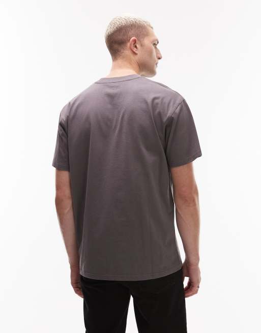 Carhartt WIP – American – T-Shirt in Grau mit Schriftzug, 3 von 5