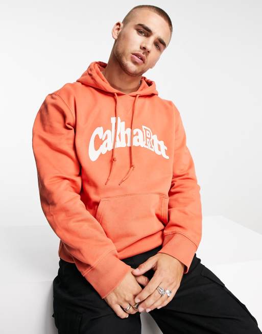 Men's carhartt hotsell orange hoodie