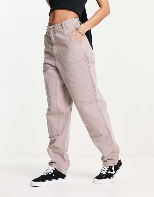 Carhartt WIP amhurst high waist carpenter pants in pink | ASOS