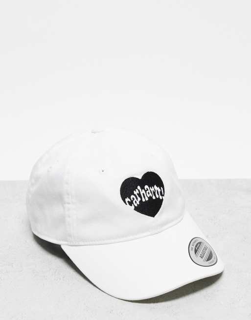 Carhartt WIP - Amour - Cappellino unisex bianco con cuore