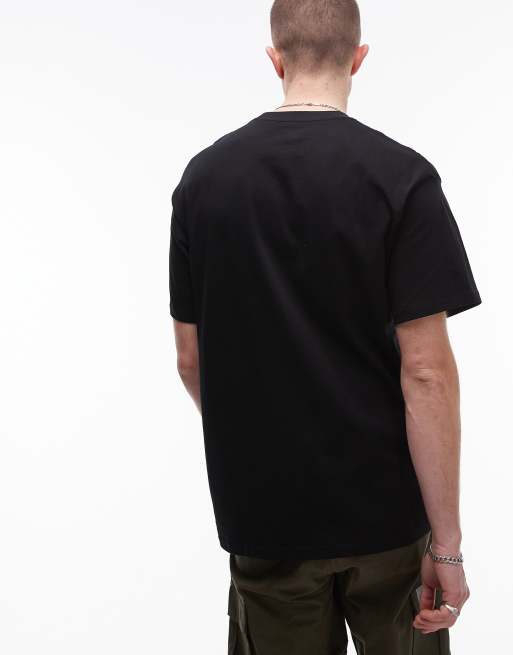 Carhartt WIP amour pocket heart t-shirt in black, 4 of 4